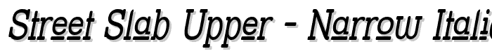 Street Slab Upper - Narrow Italic font